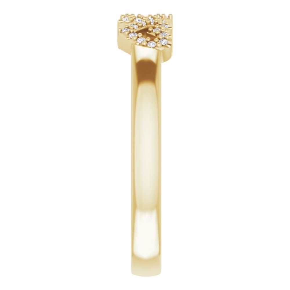 14K Yellow .08 CTW Diamond Heart Ring - Picture 3 of 5